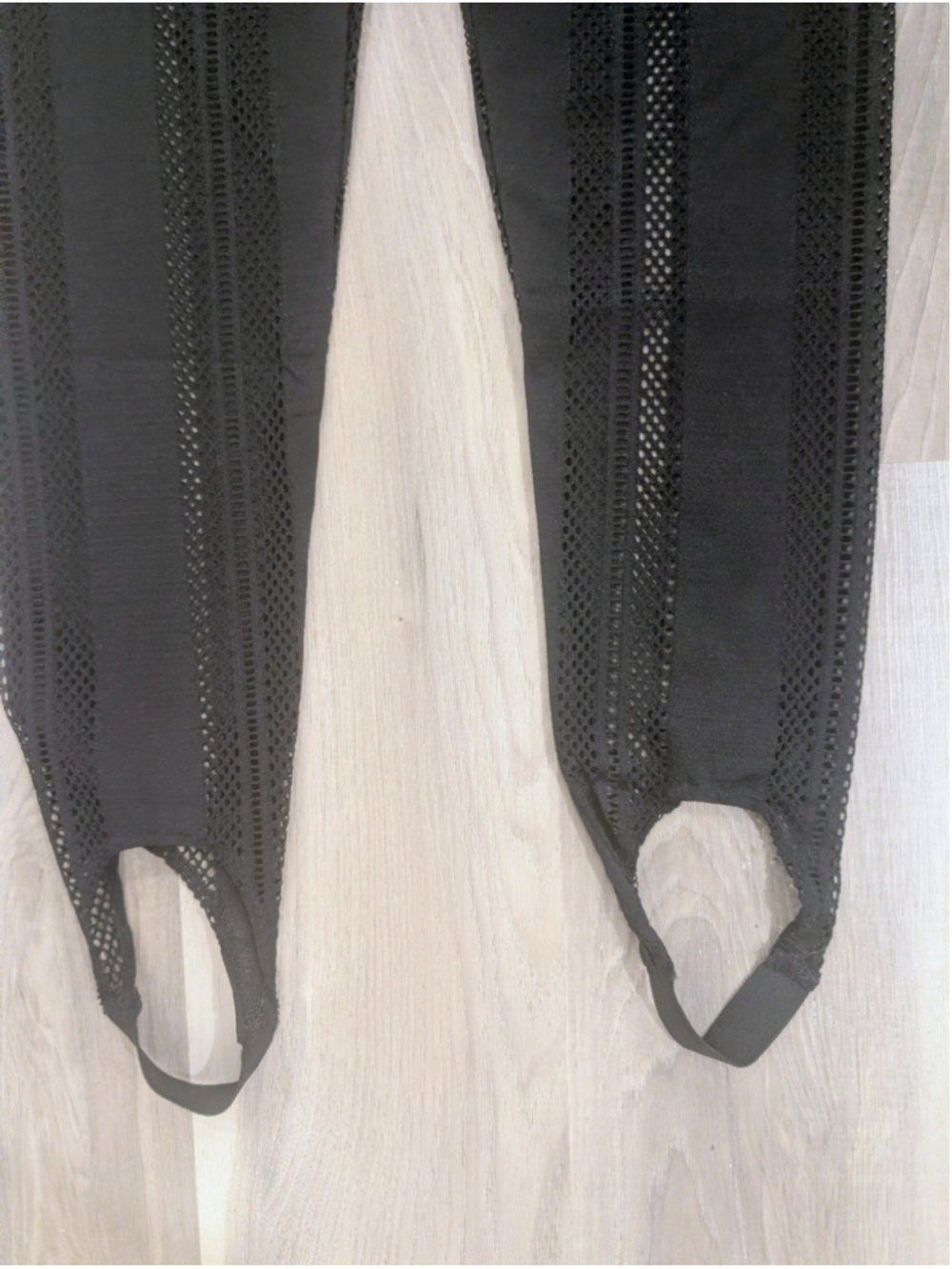 GANNI | Mesh-Panelled Stirrup Leggings In Black - Picture 5 of 14